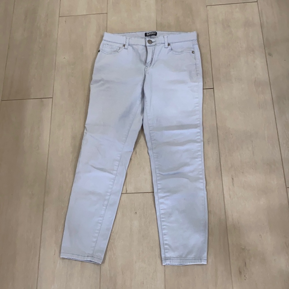 Ankle straight fit light blue pants